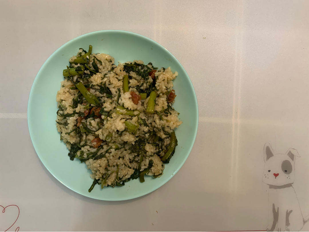 连吃三碗的茼蒿菜饭