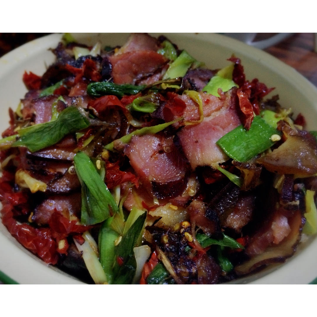 青蒜炒腊肉