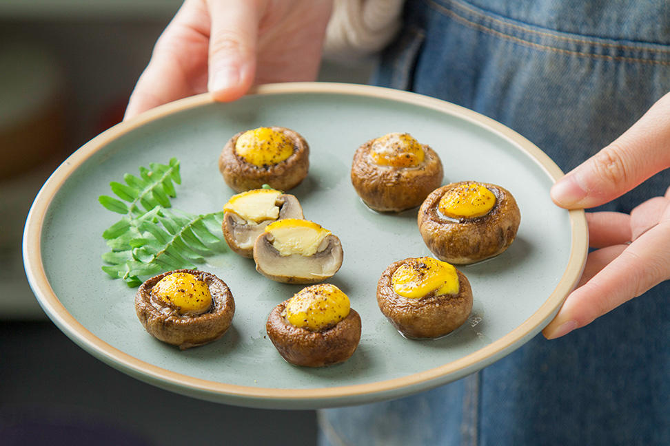 香烤口蘑鹌鹑蛋的做法