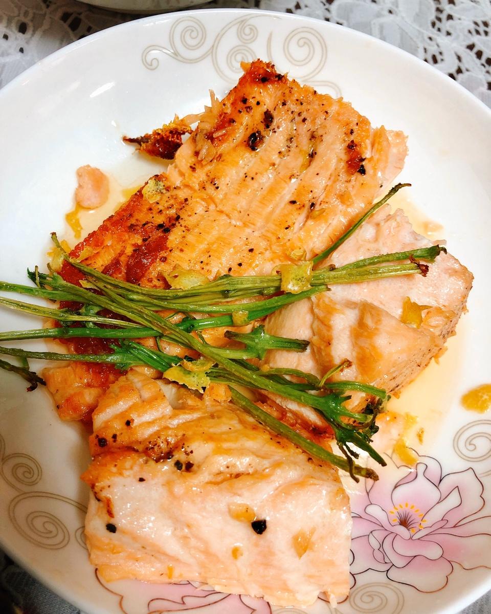 柠檬香煎三文鱼（无油版）