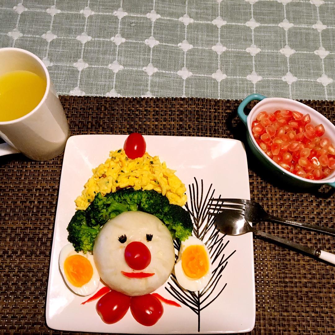 流年1128做的小丑趣味早餐