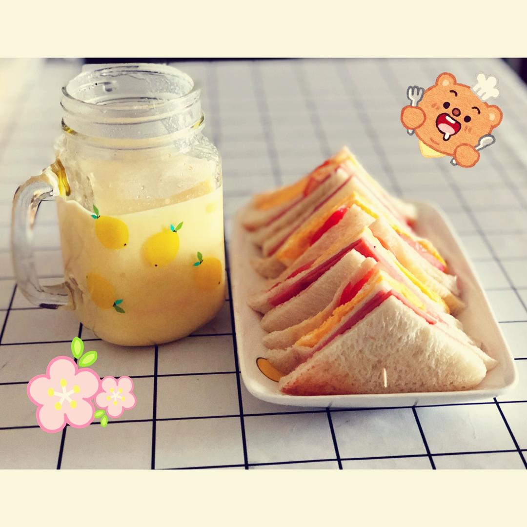 火腿芝士蛋三文治