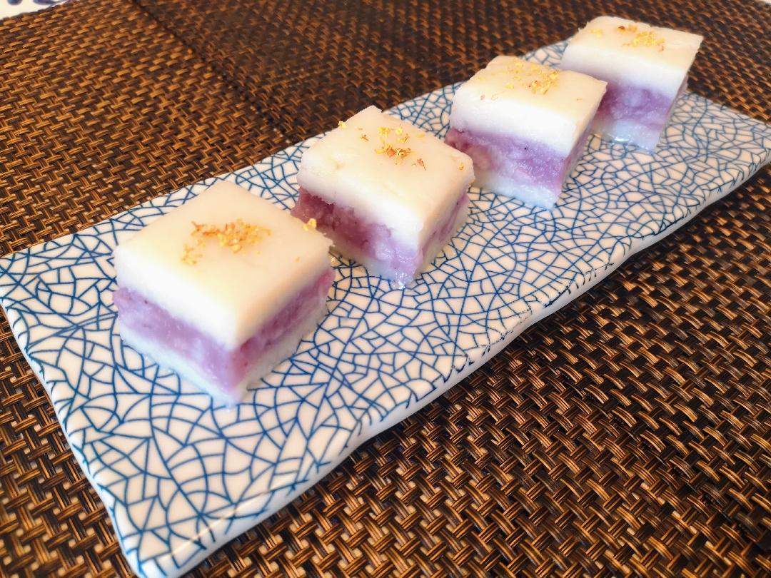 桂花蓝莓夹心山药糕