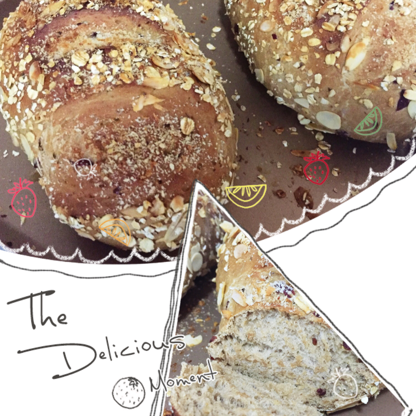 全麦蔓越梅粗粮面包