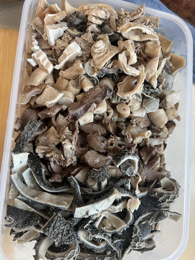 清理羊杂及羊杂汤