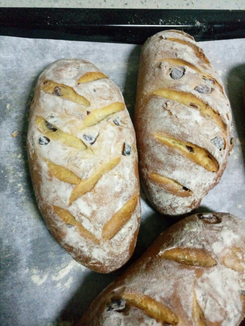 奶酪馅儿蔓越莓面包