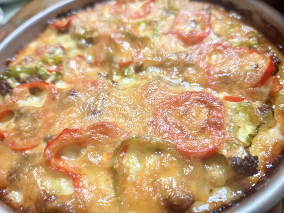 黑椒牛肉厚底披萨