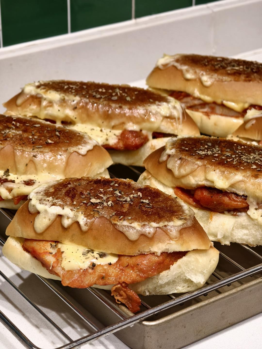 网红芝士瀑布鸡排包/超好吃/锁死这个配方