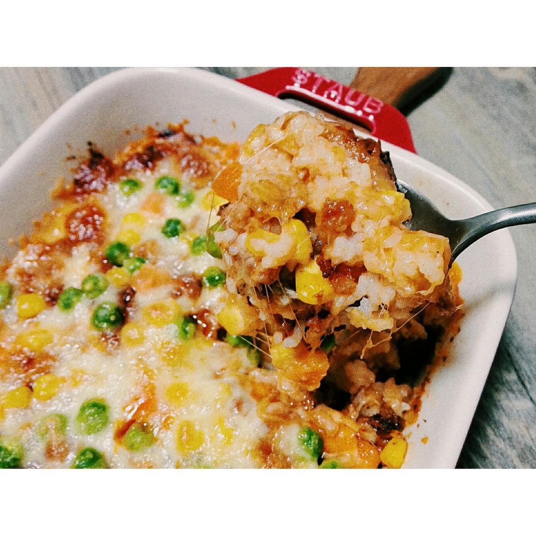 orikaso做的芝士肉酱焗饭