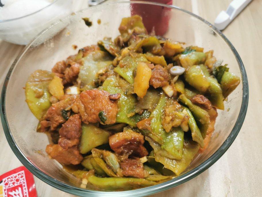 东北油豆角炖肉