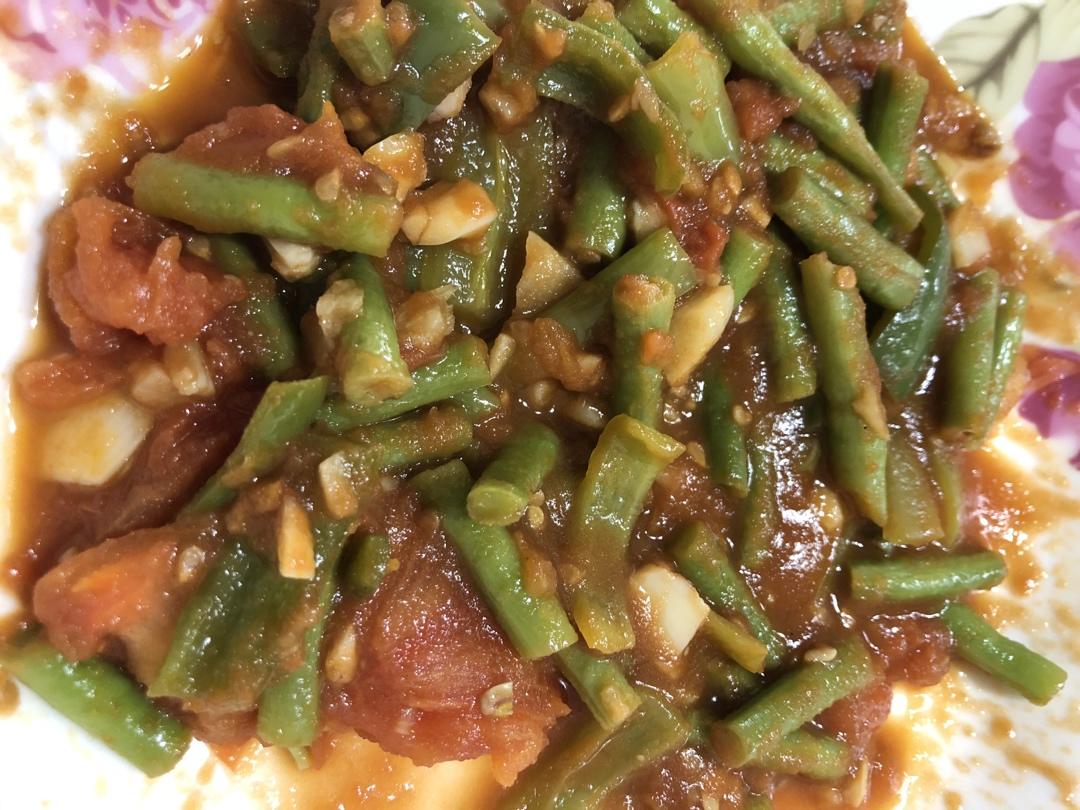 蒜蓉番茄豆角