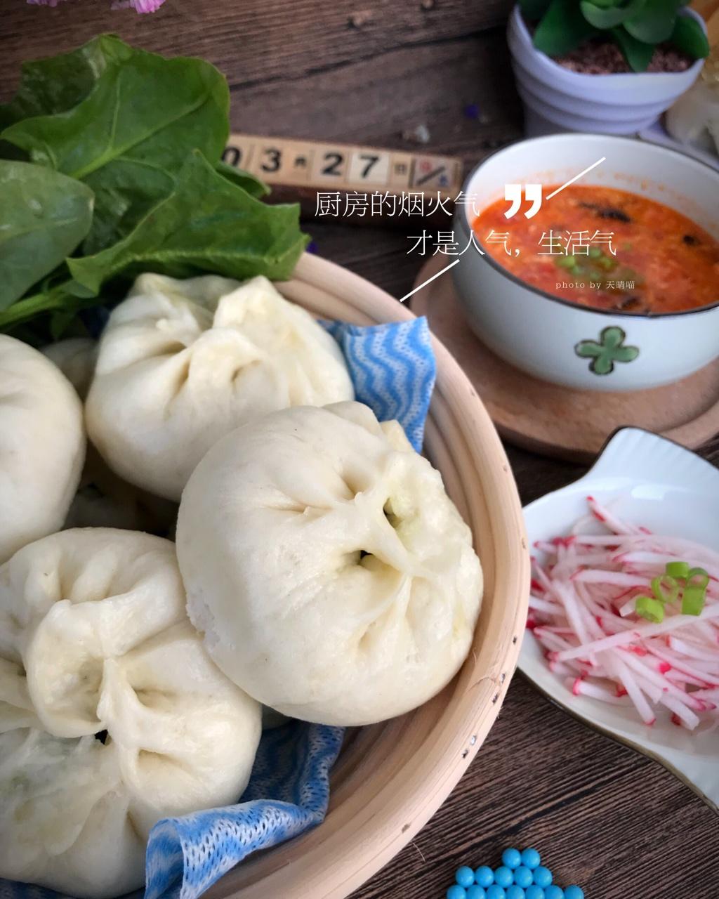 节省一半时间的大包子（另付翠绿菜包子，肉包子，腹黑包子食谱）
