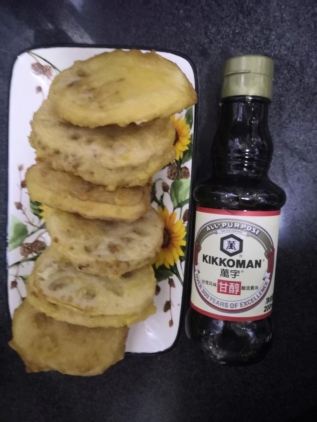 香炸藕夹-萬字酱油