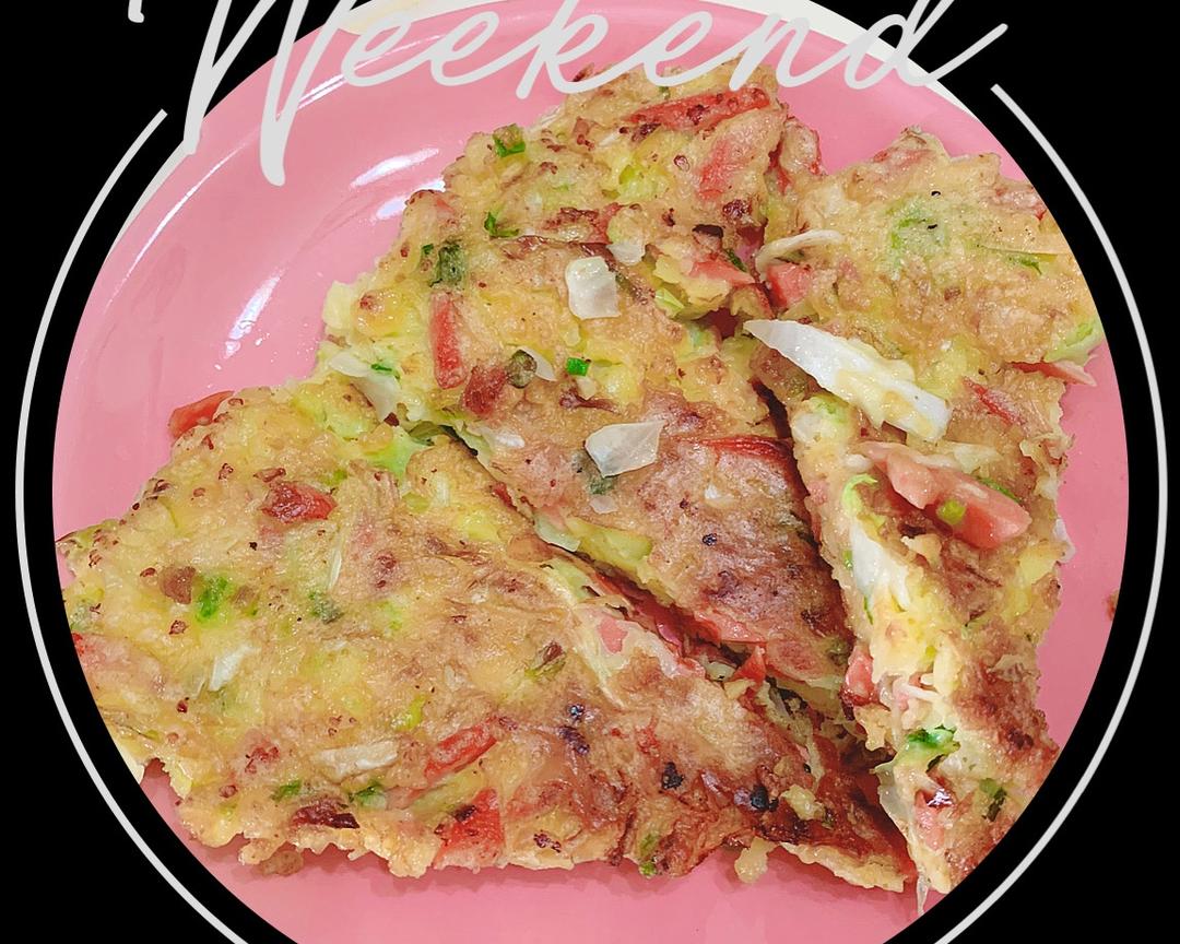 懒人版🇨🇳早餐饼🥞😋中国版披萨🍕