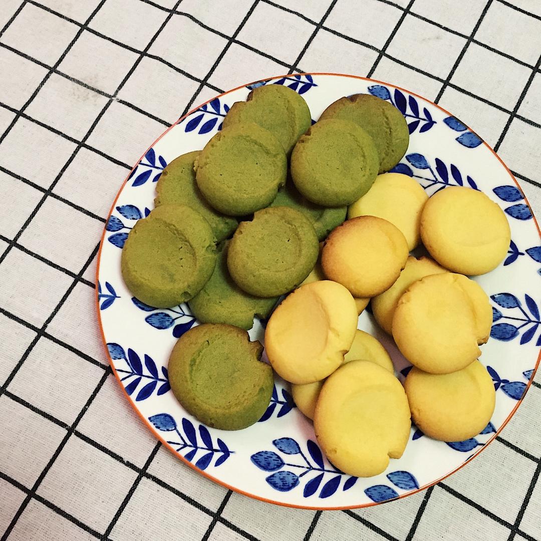 三种口味的玛格丽特饼干（原味、抹茶、可可）