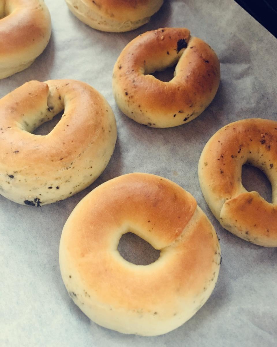 海苔贝果（白神天然酵母）--松下PT1000面包机