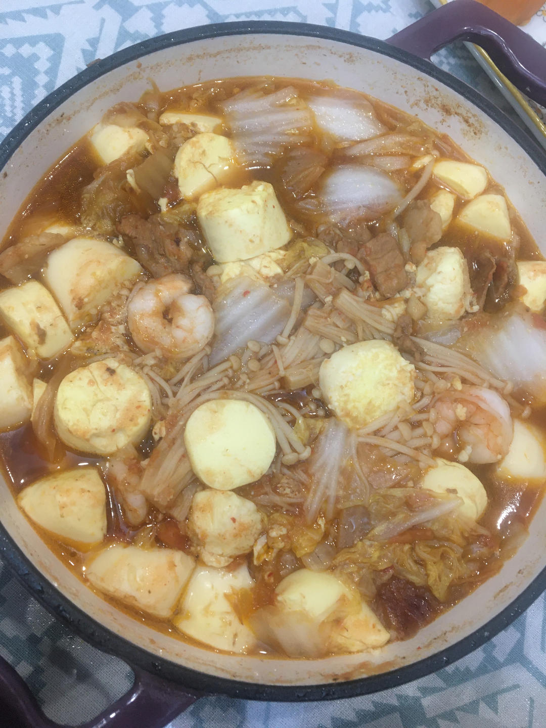 茄汁日本豆腐肉末煲【7月北鼎珐琅铸铁锅食谱】