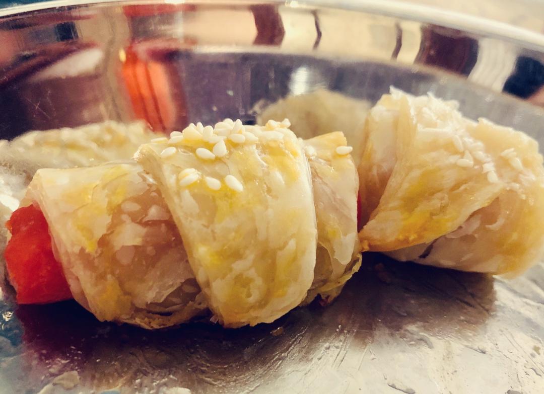 快手早餐：手抓饼变可颂面包（空气炸锅）