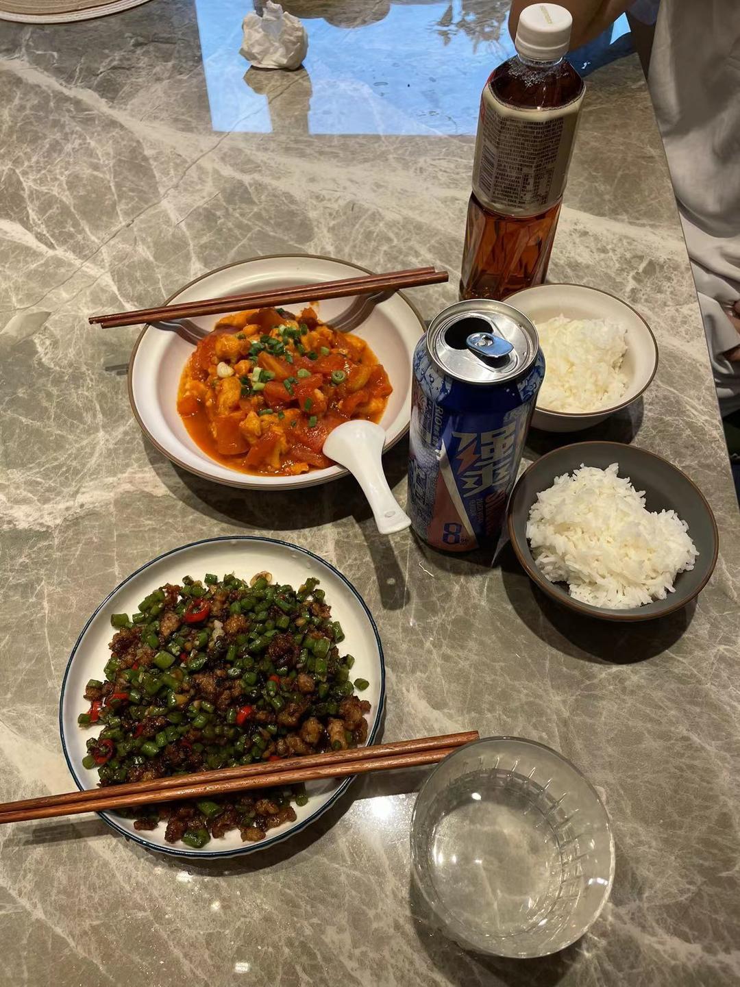 肉沫豆角下饭菜