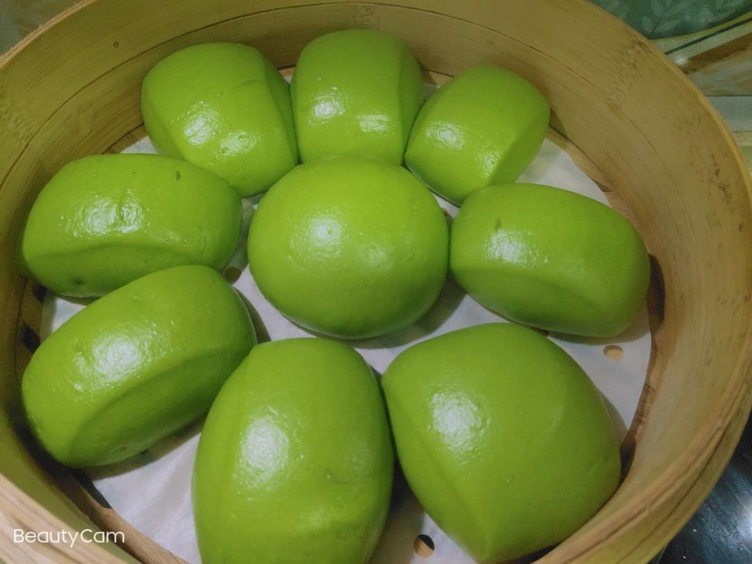 菠菜汁加了它 馒头颜色翠绿不变色 附细节视频详解