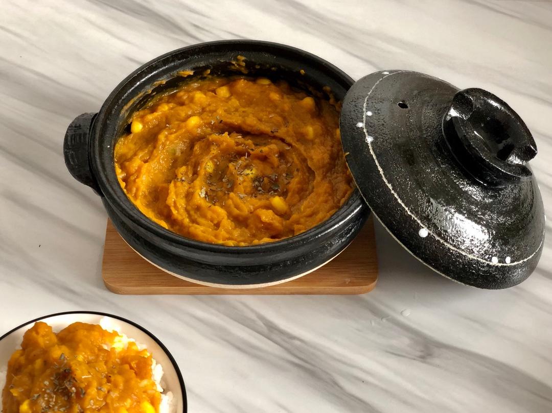 三步骤咖喱煮南瓜煲