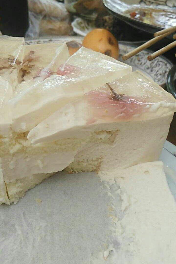 颜值爆表的樱花慕斯。（6寸圆模）