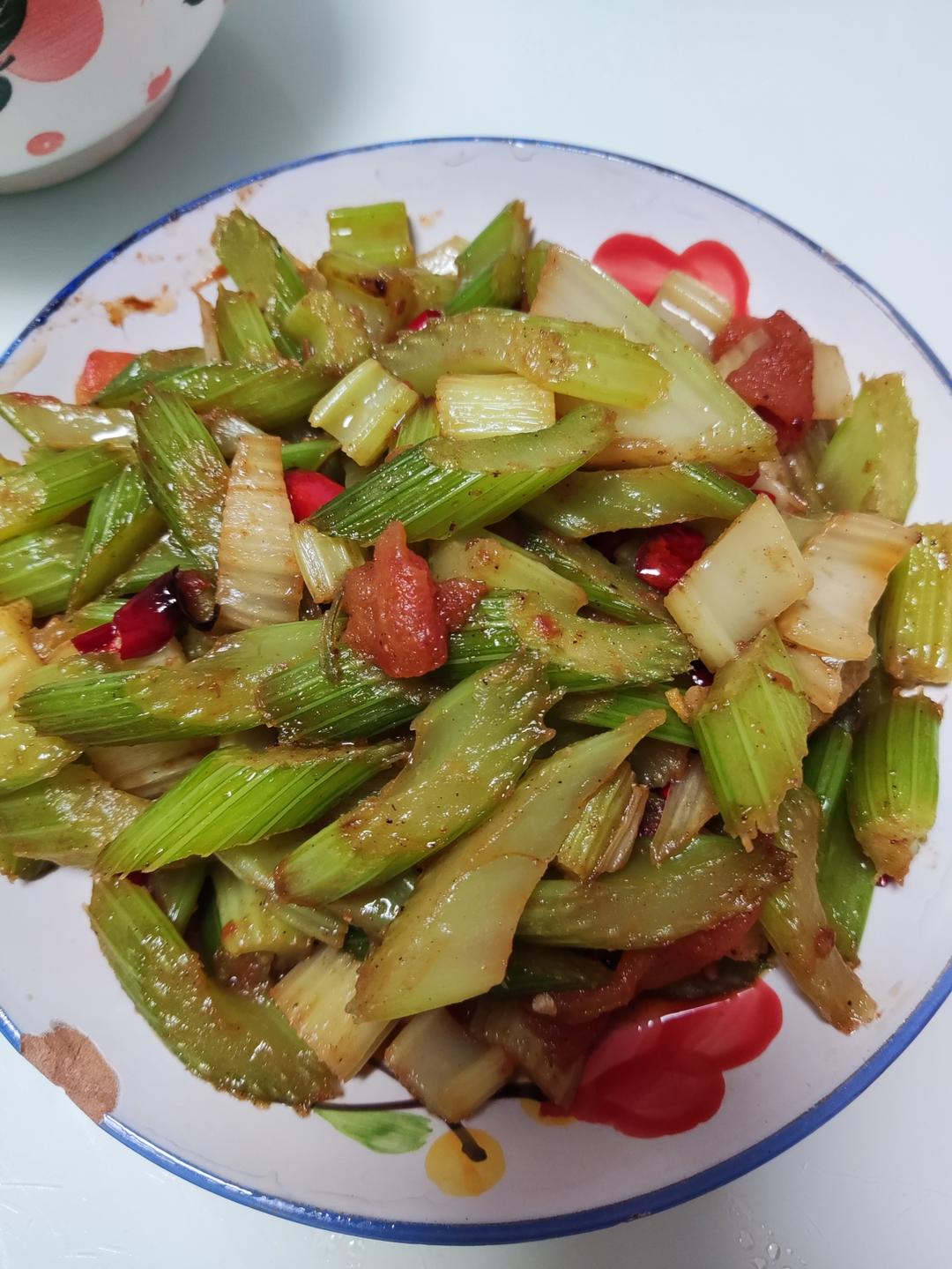 芹菜西红柿打卤面