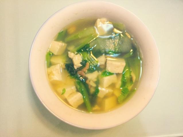 冬瓜小白菜海米豆腐汤的做法