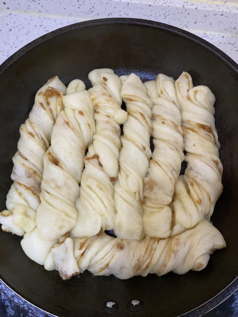 生煎肉松花卷(一次发酵)