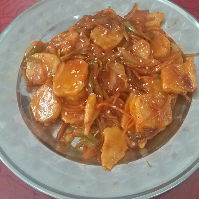 韩式辣酱炒年糕