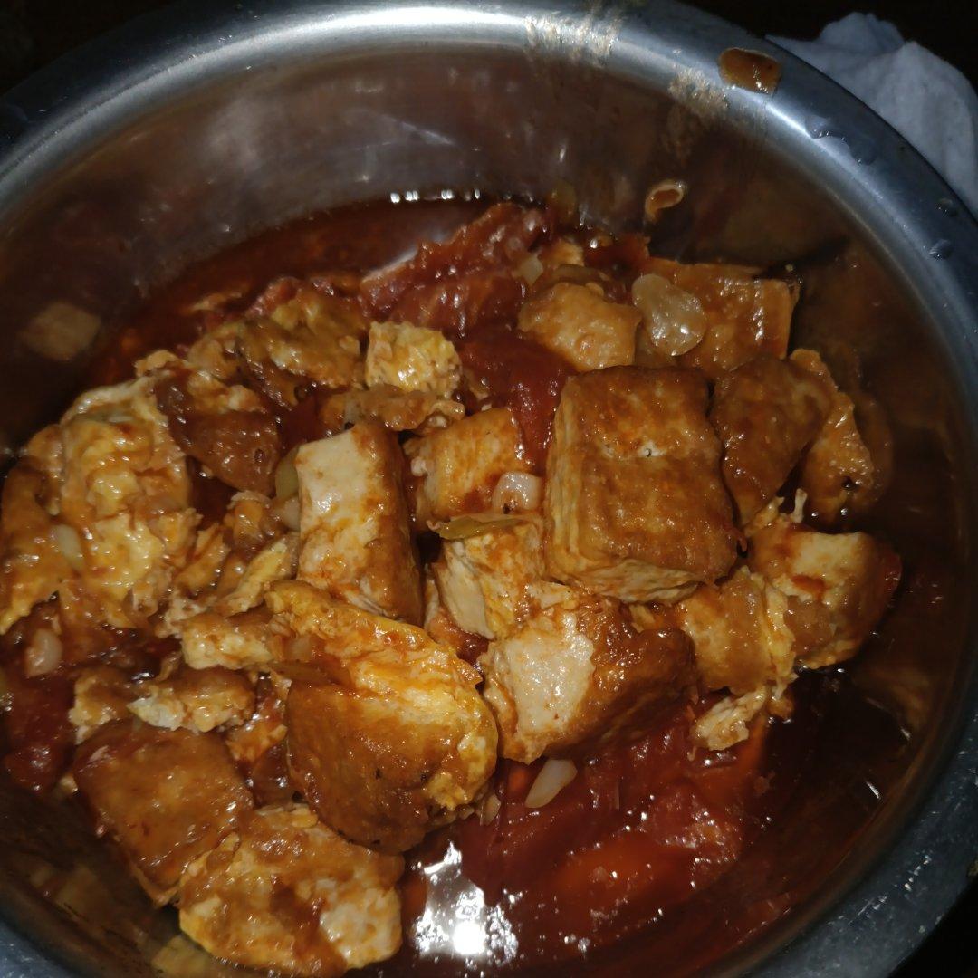 酸甜绵软的番茄鸡蛋炖豆腐