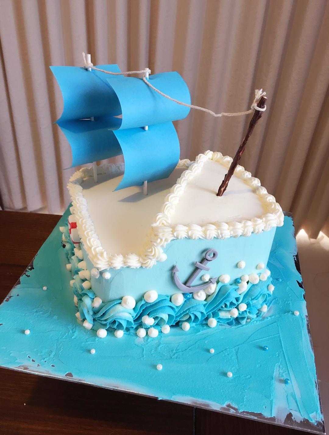 鲜奶油戚风7715帆船蛋糕的做法