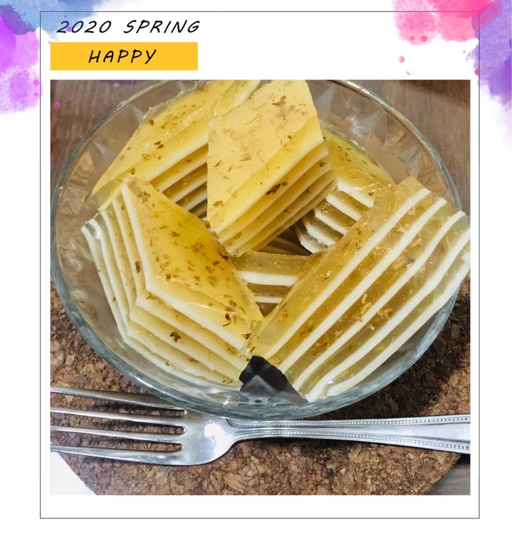 桂花椰汁千层糕(马蹄糕)