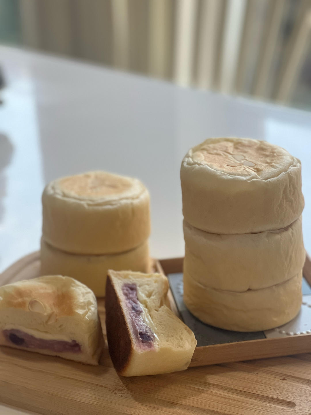 咸蛋黄芋泥肉松｜日式大鼓面包｜绝配组合