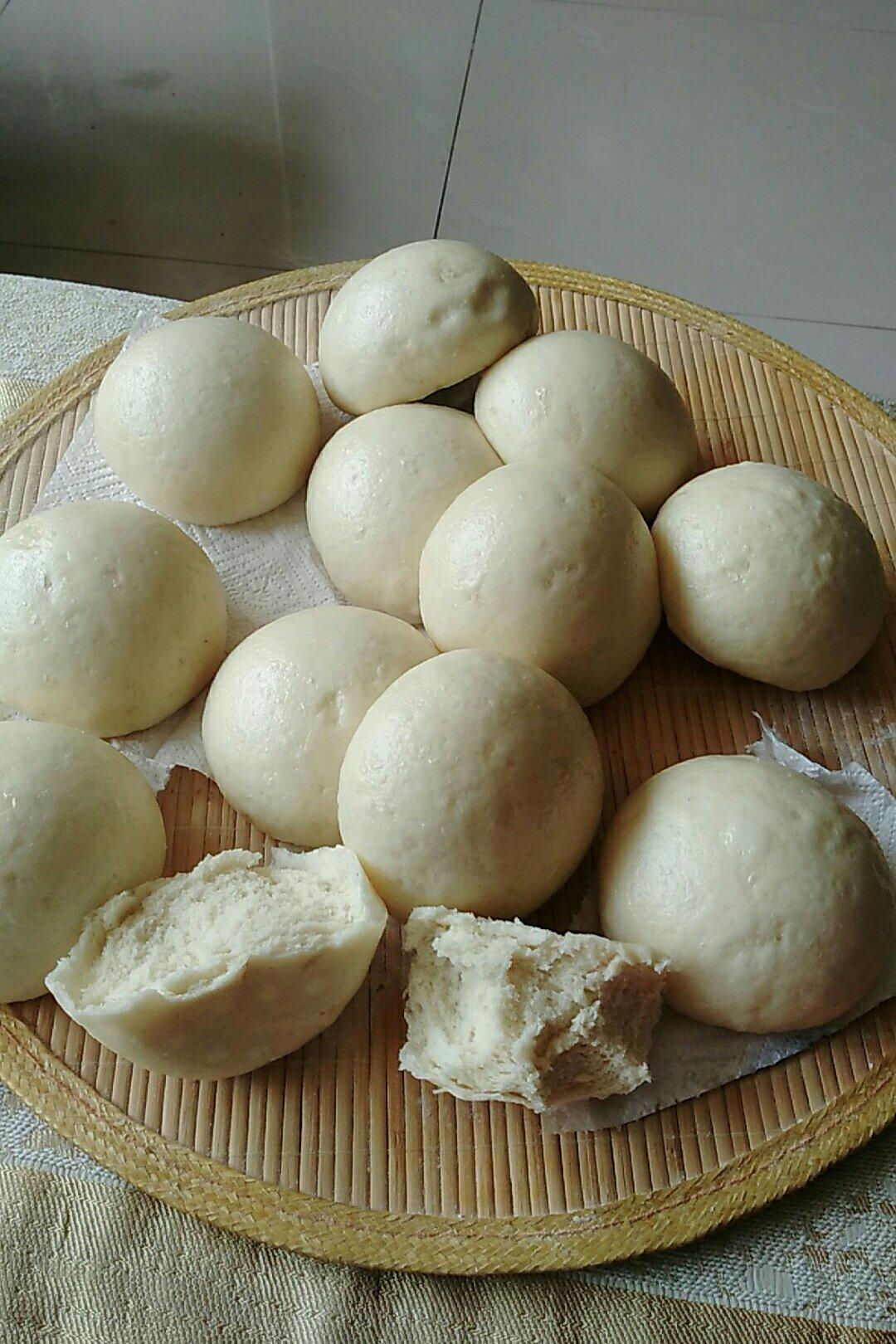 中种法做牛奶蜜豆馒头