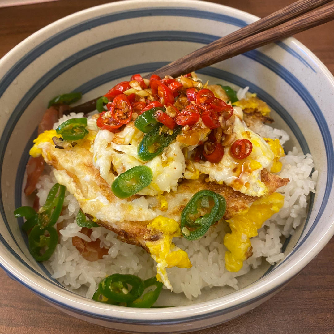 东北老式拌饭，鸡蛋拌饭