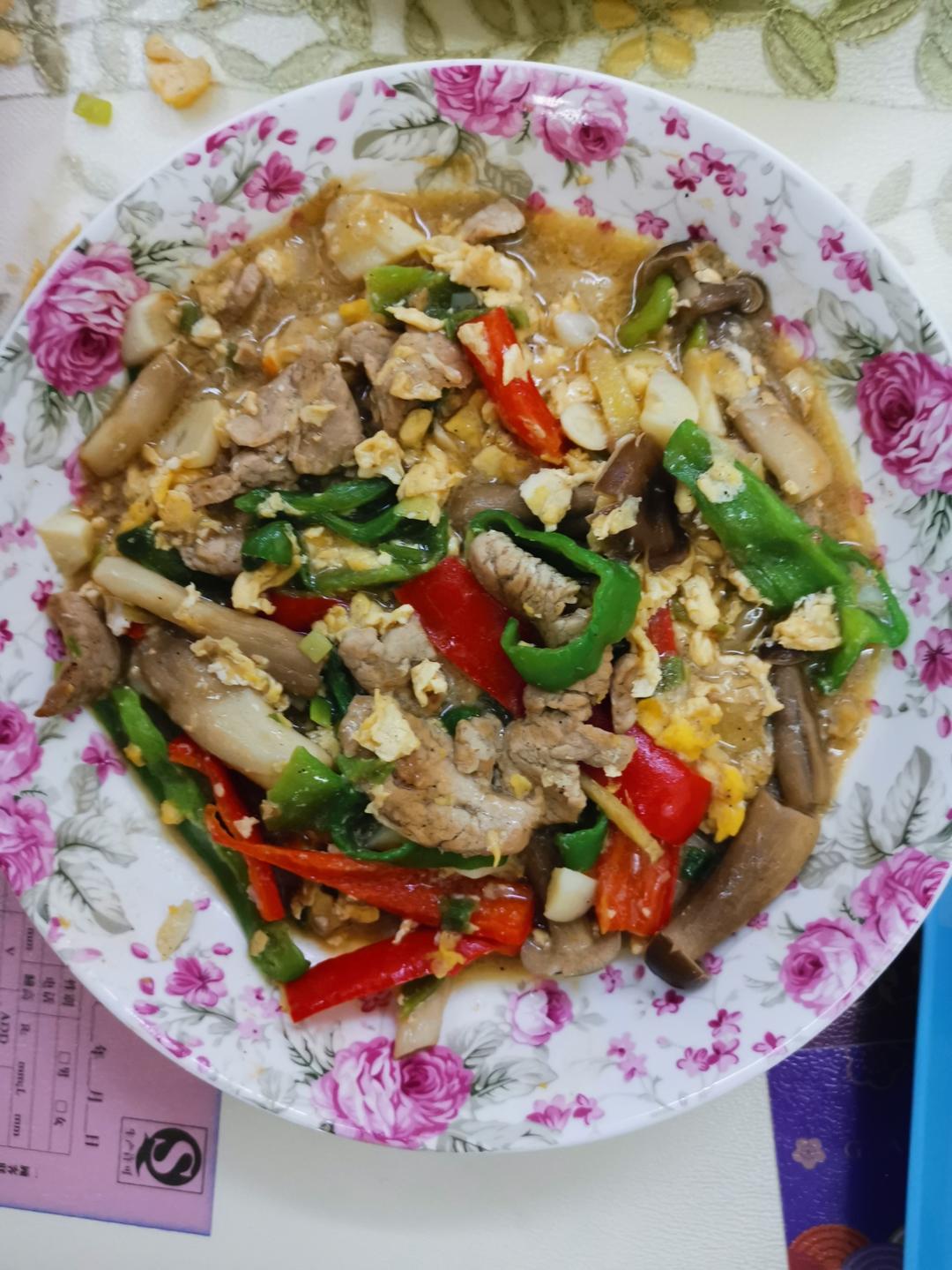 白玉菇炒火腿