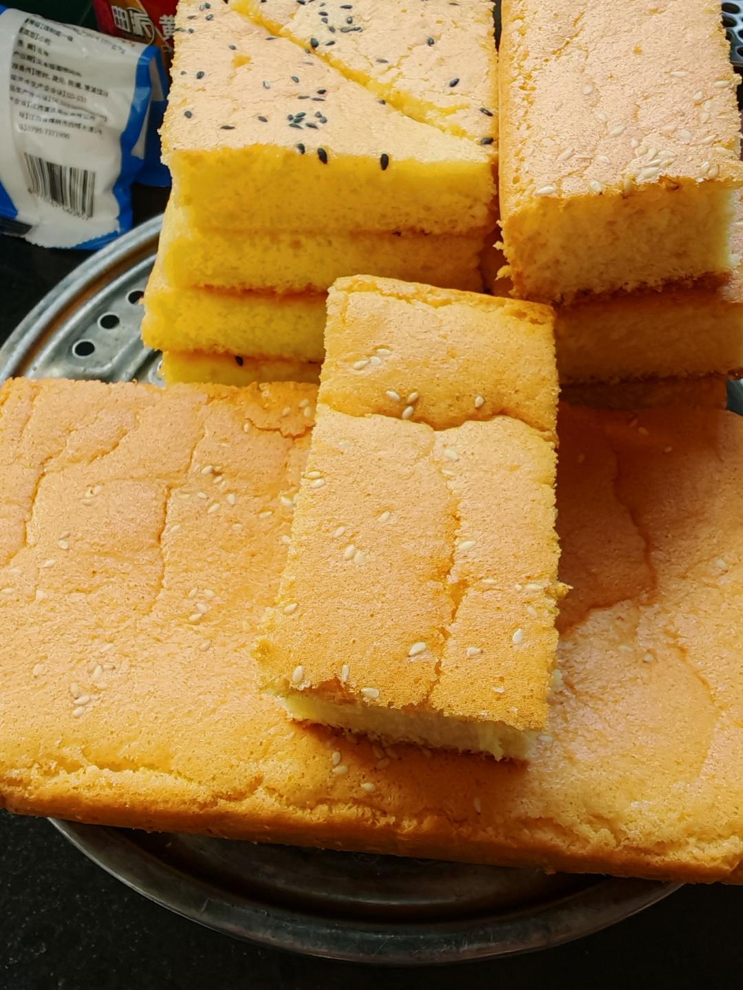 超简单脆皮蛋糕~老式全蛋蛋糕&不分蛋~意外收获🔥