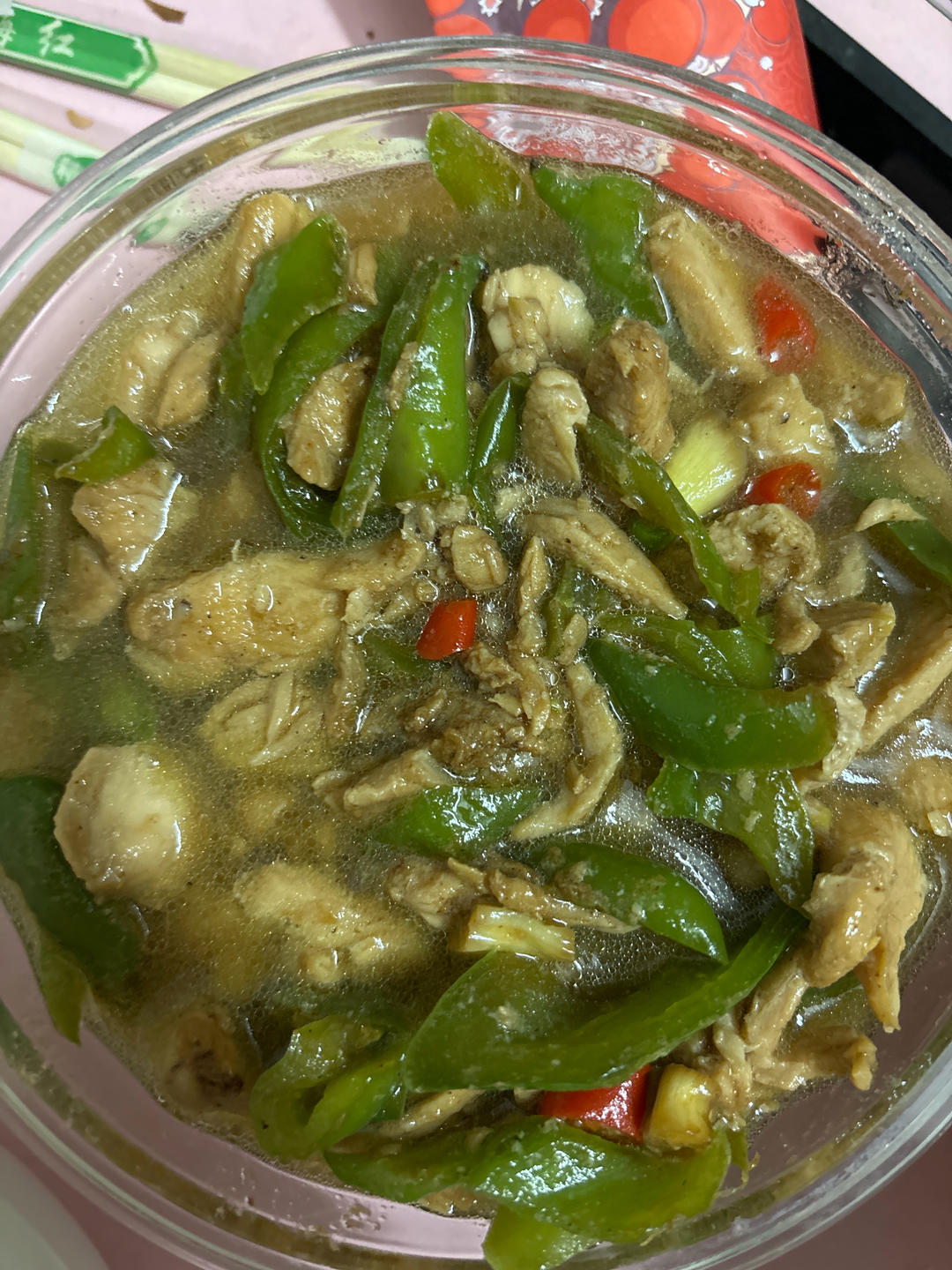 巨好吃的青椒炒鸡胸肉丝，超下饭