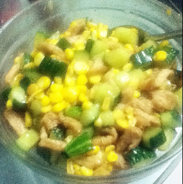 玉米粒炒肉末