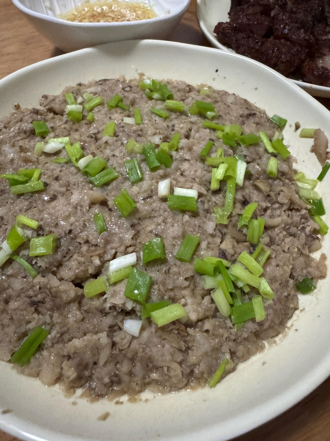 蒸香菇马蹄肉饼 丨小朋友的最爱系列