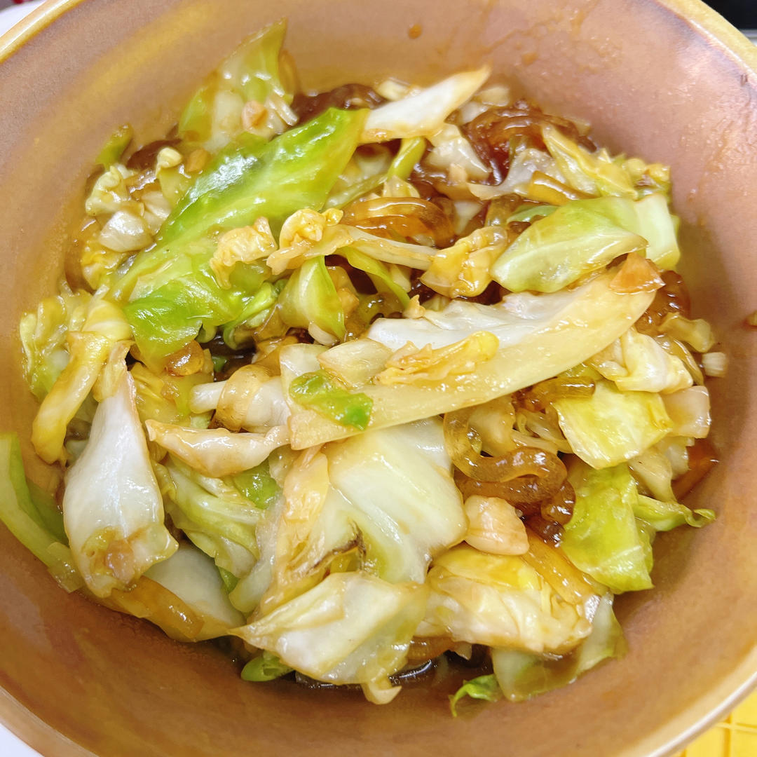 包菜鸡蛋炒粉丝
