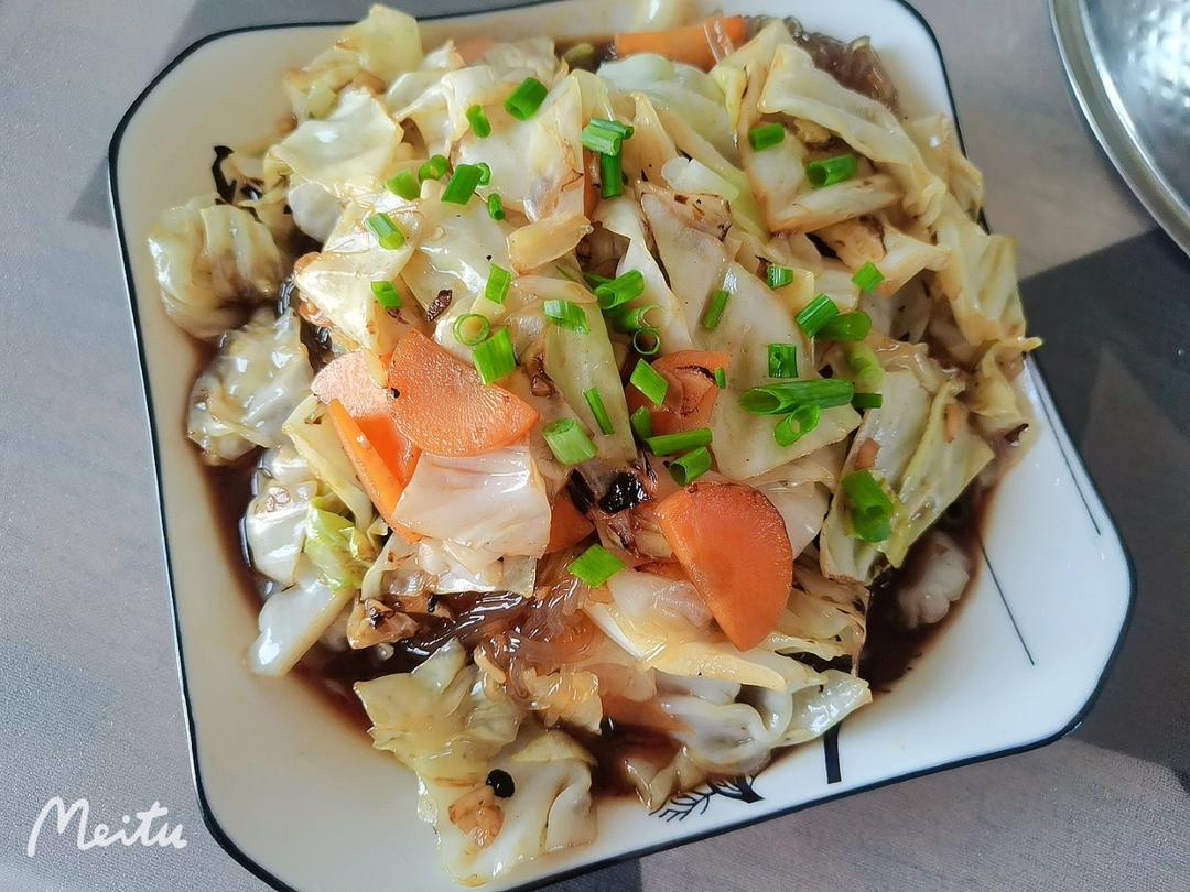 包菜炒粉丝