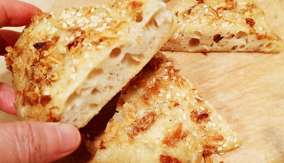 免揉面的油葱酥大饼