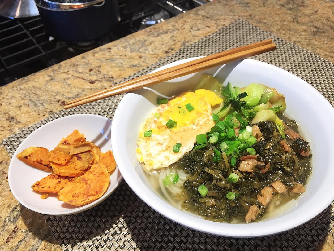 老爸的招牌小菜——雪菜炒肉丝