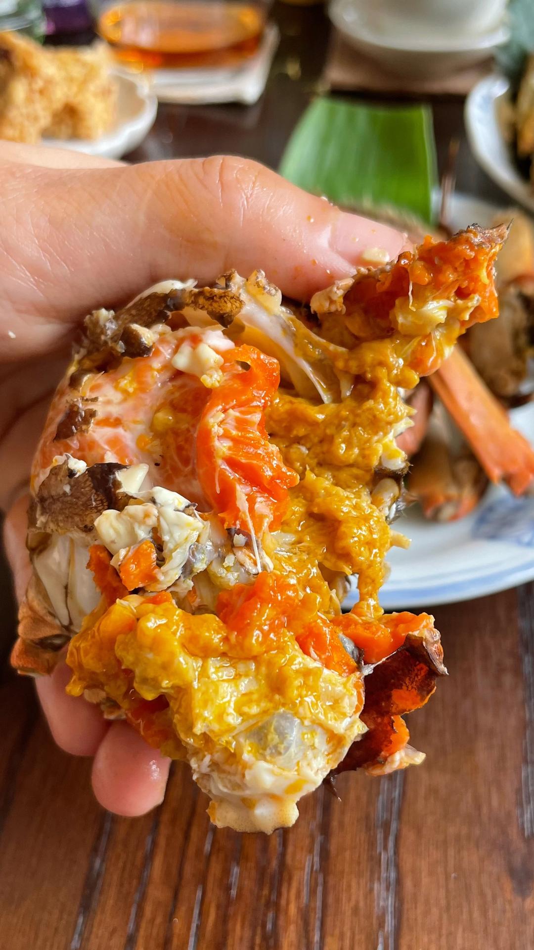 紫苏蒸大闸蟹的做法