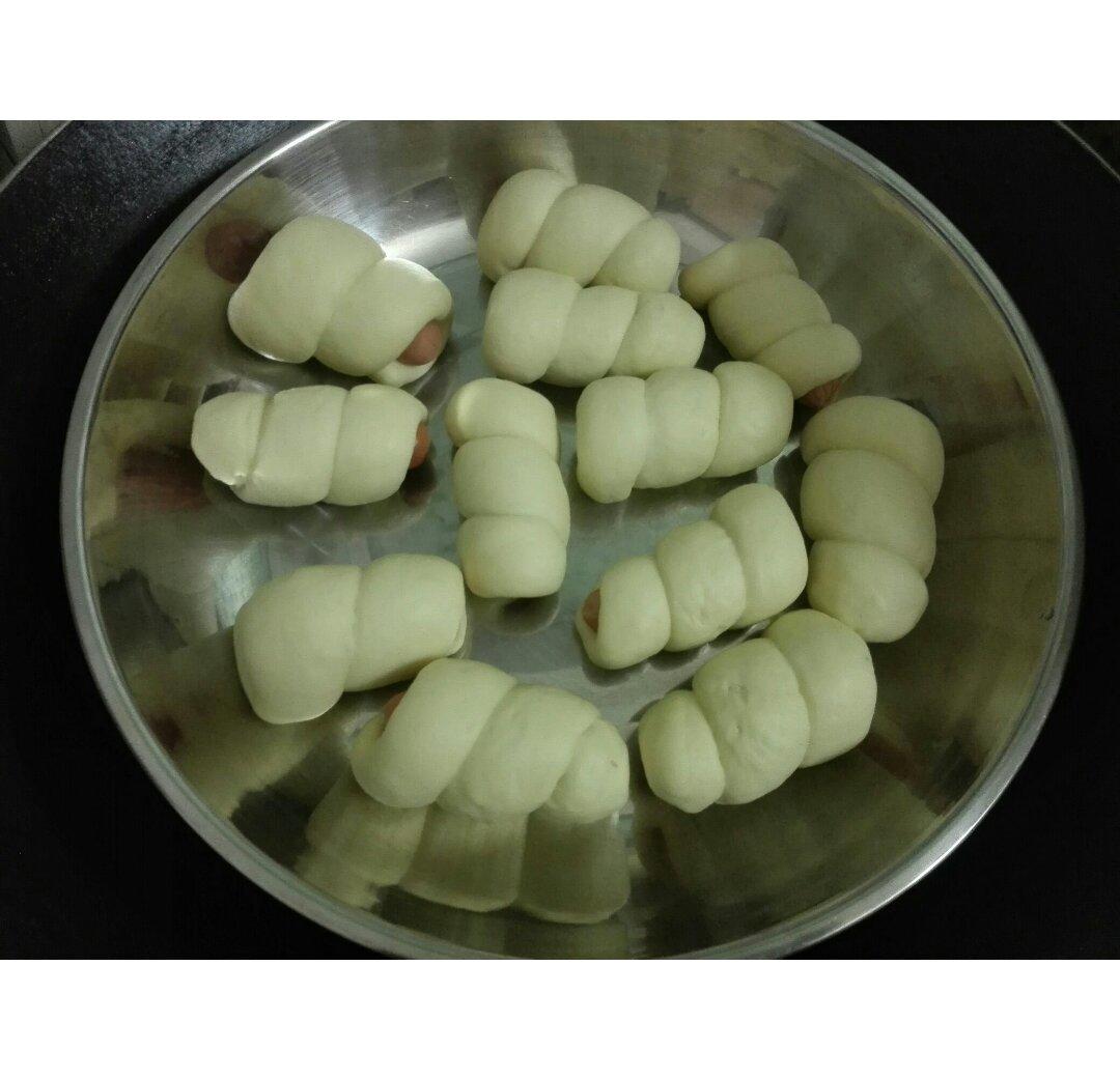 快手火腿卷～一次发酵