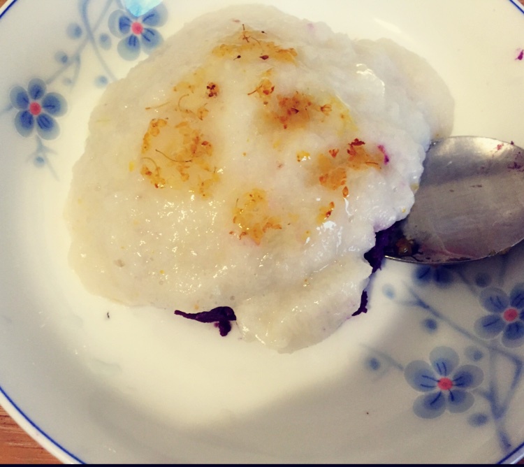 桂花山药紫薯糕