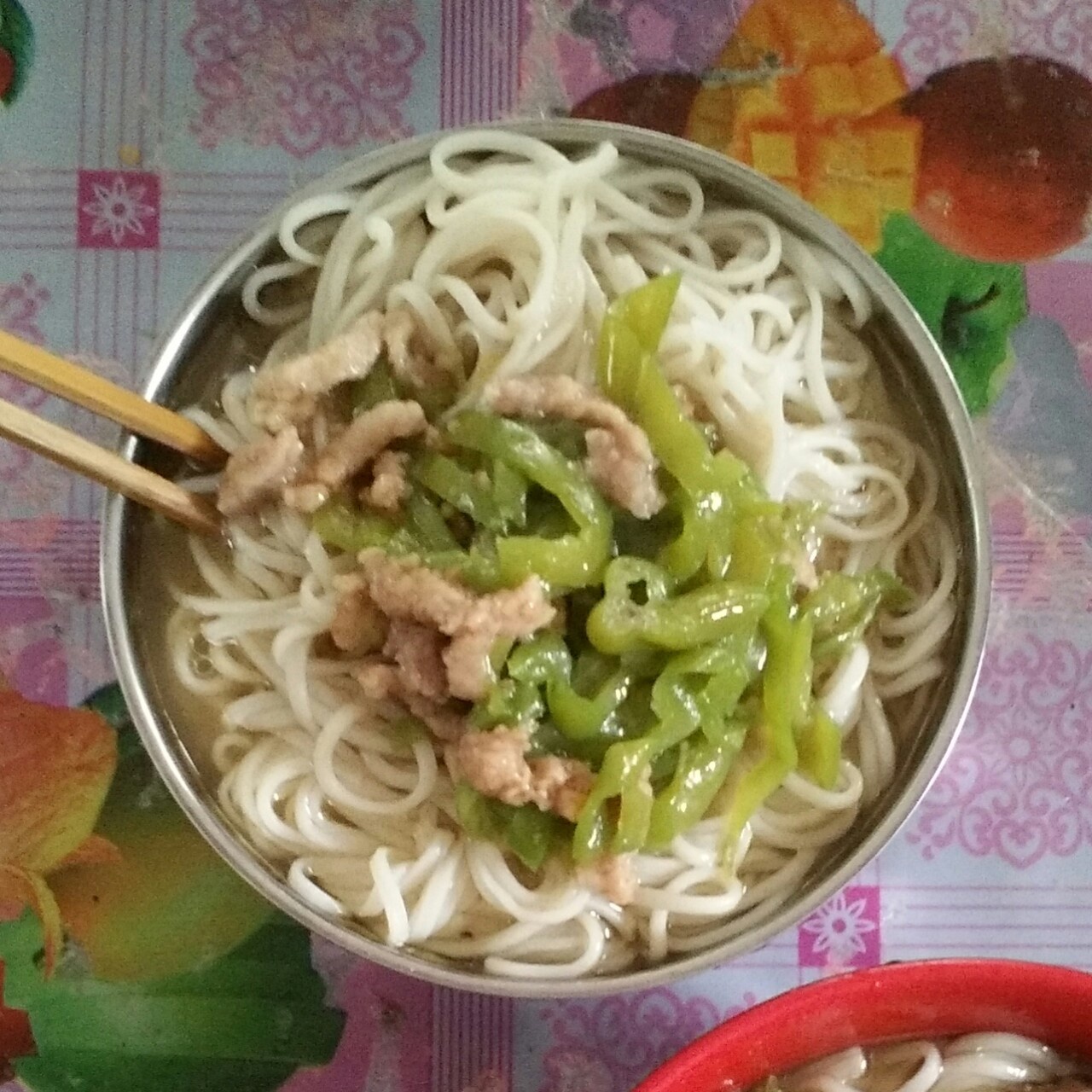 青椒肉丝面
