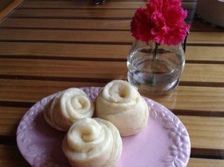 紫薯玫瑰花馒头